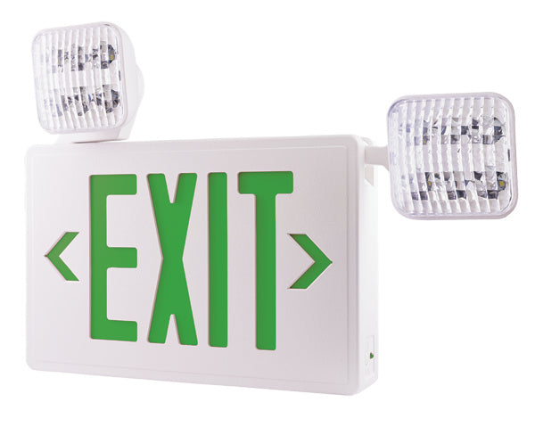 Elco Lighting EE94HG  Led Exit Sign And Led Emergency Light Combo Utility Light White