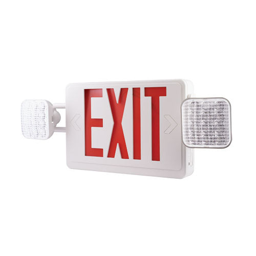 Elco Lighting EE95HR  Led Exit Sign And Led Emergency Light Combo Utility Light White