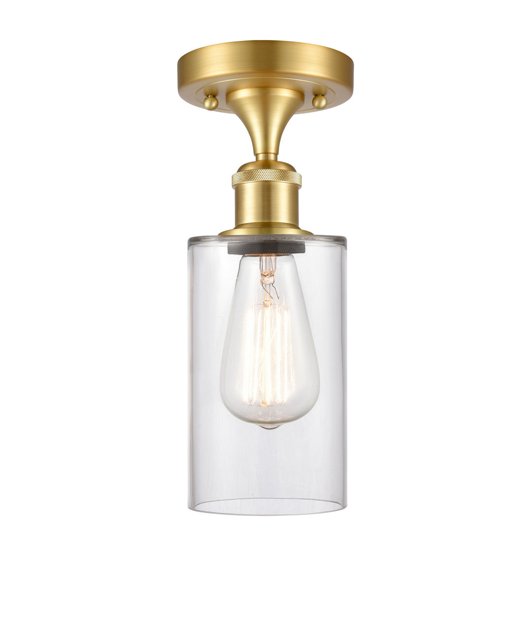 Innovations Ballston 516-1C-SG-G802-LED Ceiling Light - Satin Gold