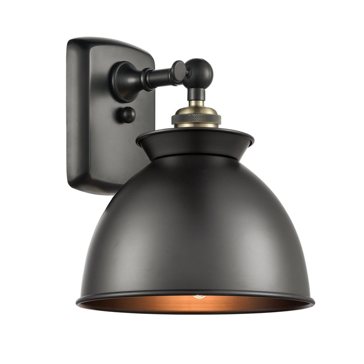 Innovations Ballston 516-1W-BAB-M14-BK-LED Wall Sconce Light - Black Antique Brass