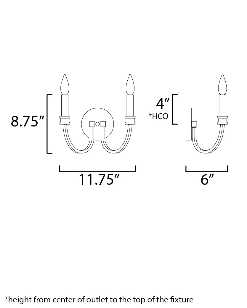 Maxim Charlton 11372BKAB Wall Sconce Light - Black / Antique Brass