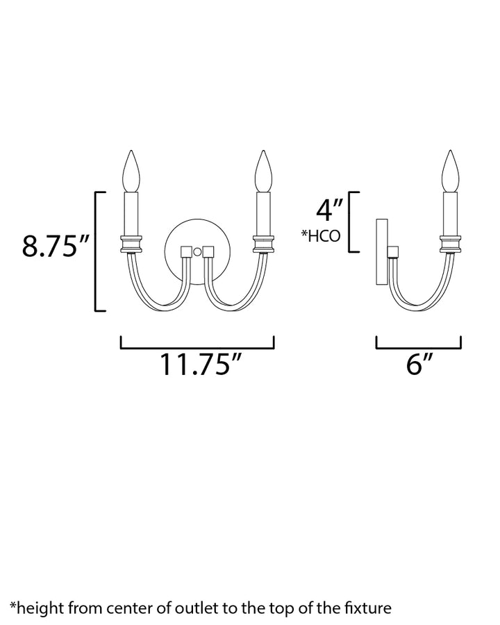 Maxim Charlton 11372BKAB Wall Sconce Light - Black / Antique Brass
