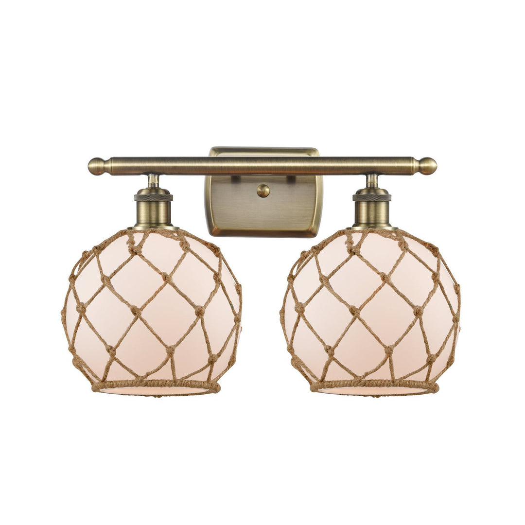 Innovations Ballston 516-2W-AB-G121-8RB Bath Vanity Light 16 in. wide - Antique Brass