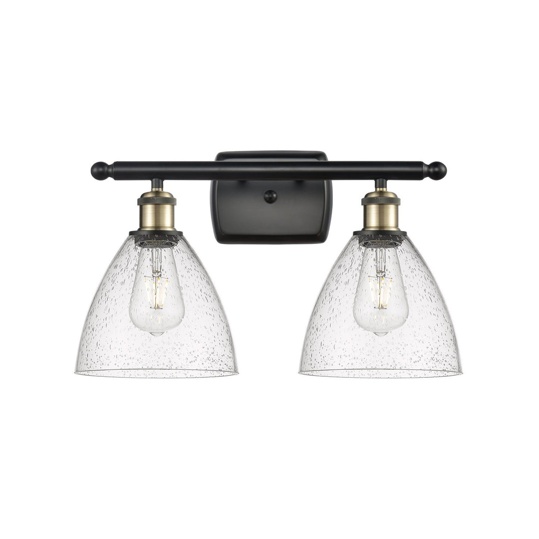 Innovations Ballston 516-2W-BAB-GBD-754-LED Bath Vanity Light 18 in. wide - Black Antique Brass