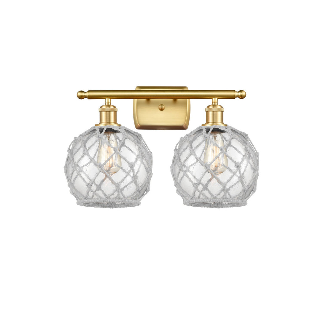 Innovations Ballston 516-2W-SG-G122-8RW-LED Bath Vanity Light 16 in. wide - Satin Gold