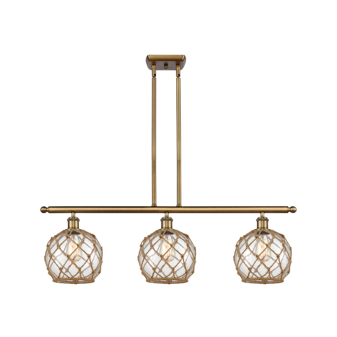Innovations Ballston 516-3I-BB-G122-8RB-LED Pendant Light - Brushed Brass