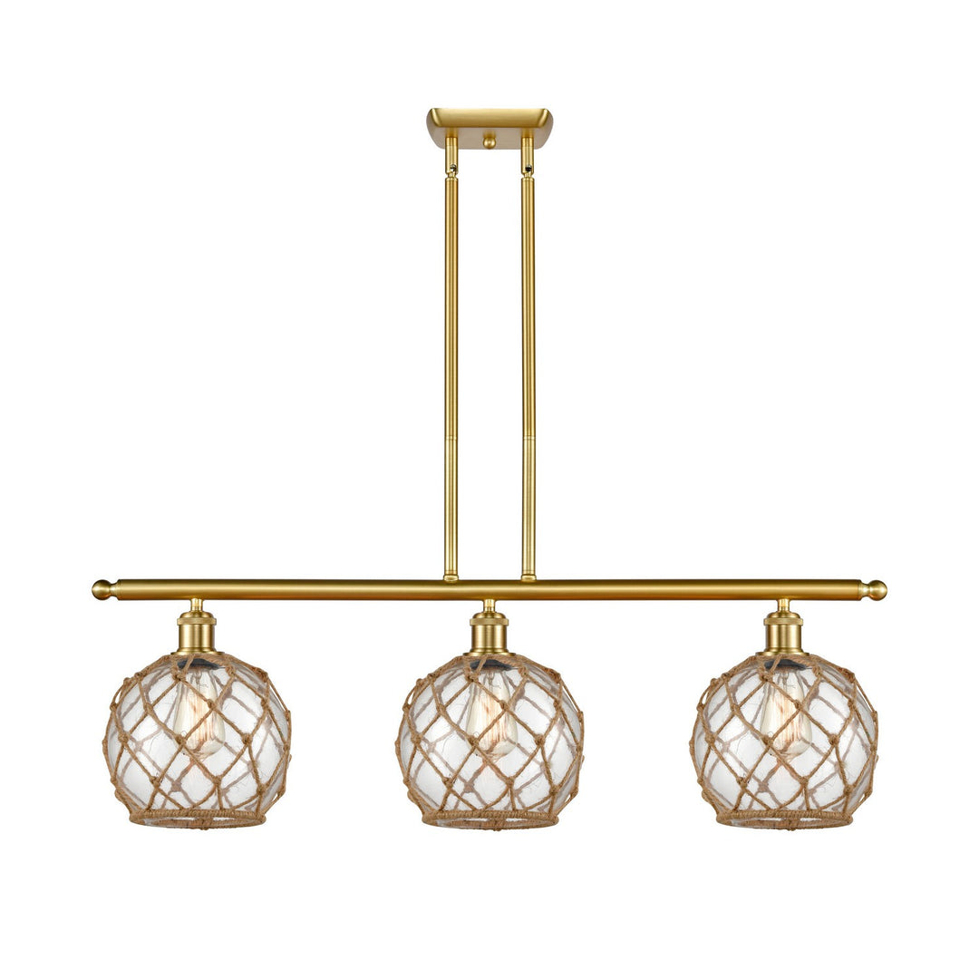 Innovations Ballston 516-3I-SG-G122-8RB-LED Pendant Light - Satin Gold