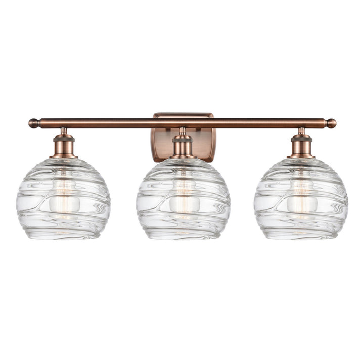 Innovations Ballston 516-3W-AC-G1213-8-LED Bath Vanity Light 26 in. wide - Antique Copper