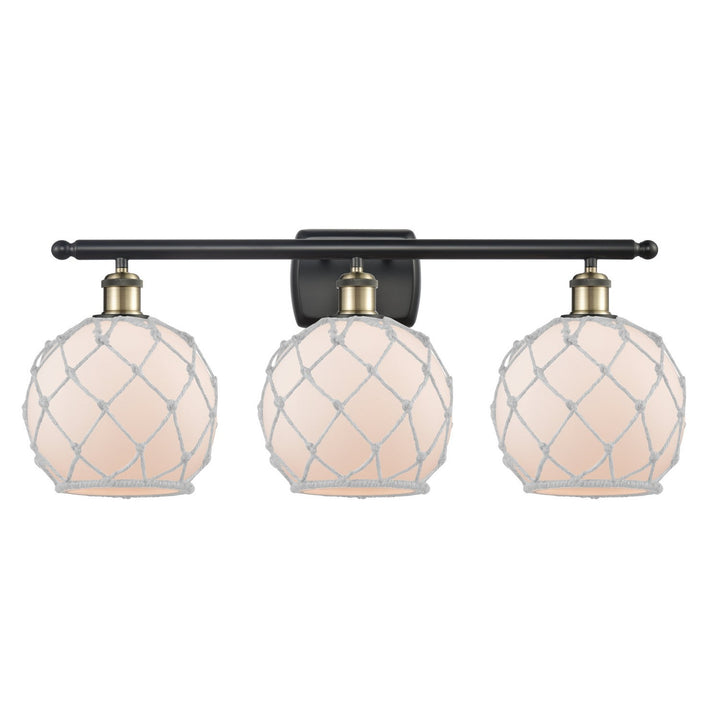 Innovations Ballston 516-3W-BAB-G121-8RW-LED Bath Vanity Light 26 in. wide - Black Antique Brass