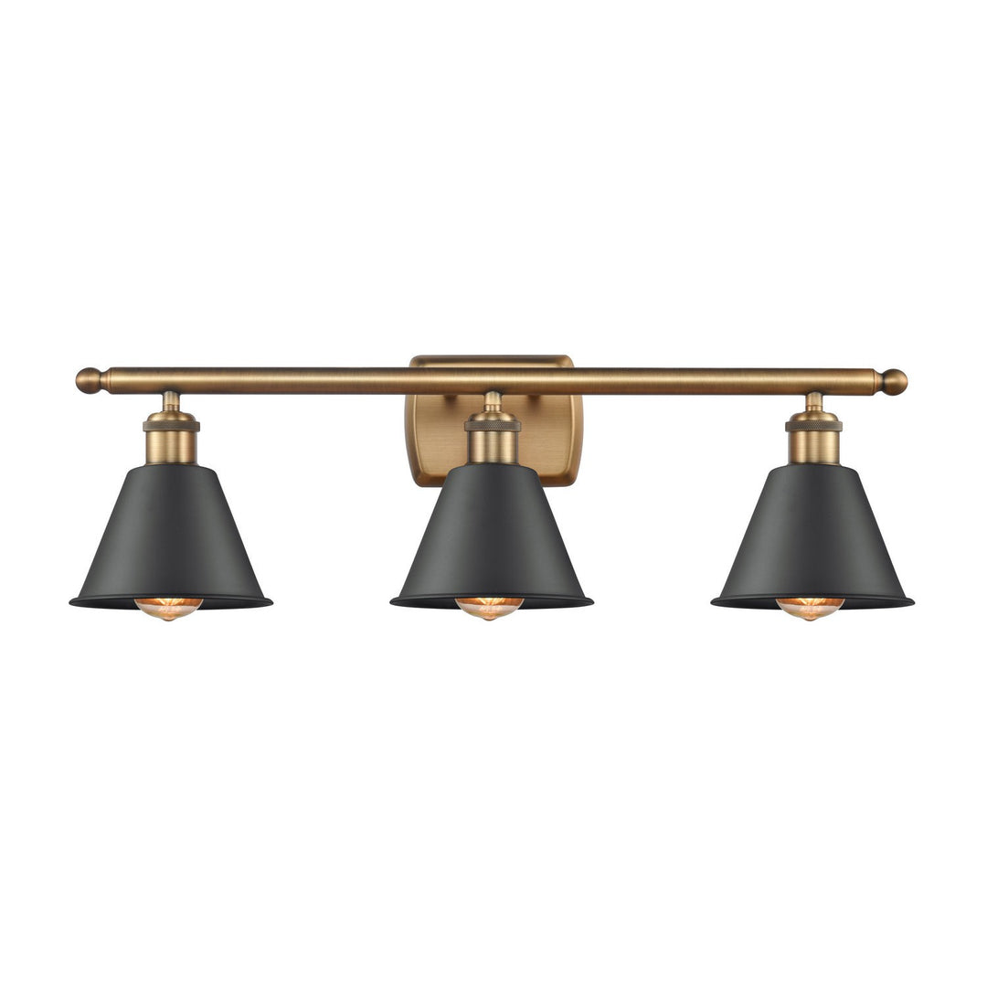 Innovations Ballston 516-3W-BB-M8-LED Bath Vanity Light 26 in. wide - Brushed Brass