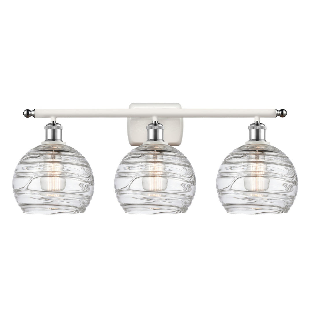 Innovations Ballston 516-3W-WPC-G1213-8 Bath Vanity Light 26 in. wide - White and Polished Chrome