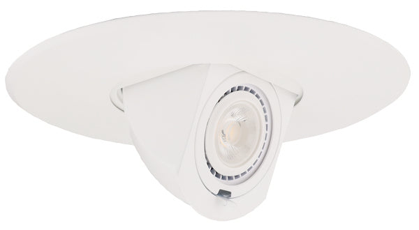 Elco Lighting EL1597W  Adjustable Pull Down Trim Recessed Light White