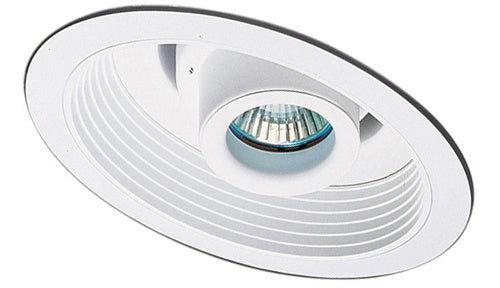 Elco Lighting EL1612W  Sloped Adjustable Spot With Stepped Baffle Trim Recessed Light White