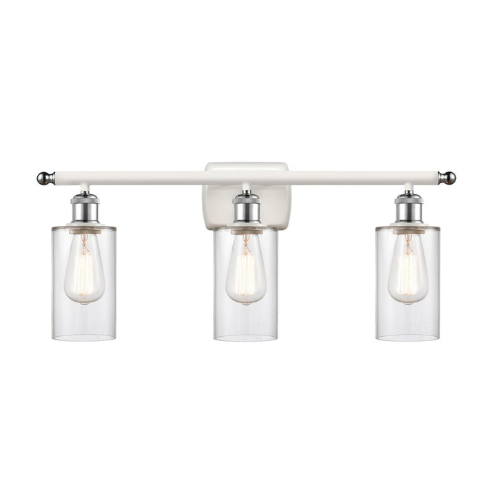 Innovations Ballston 516-3W-WPC-G802-LED Bath Vanity Light 26 in. wide - White and Polished Chrome