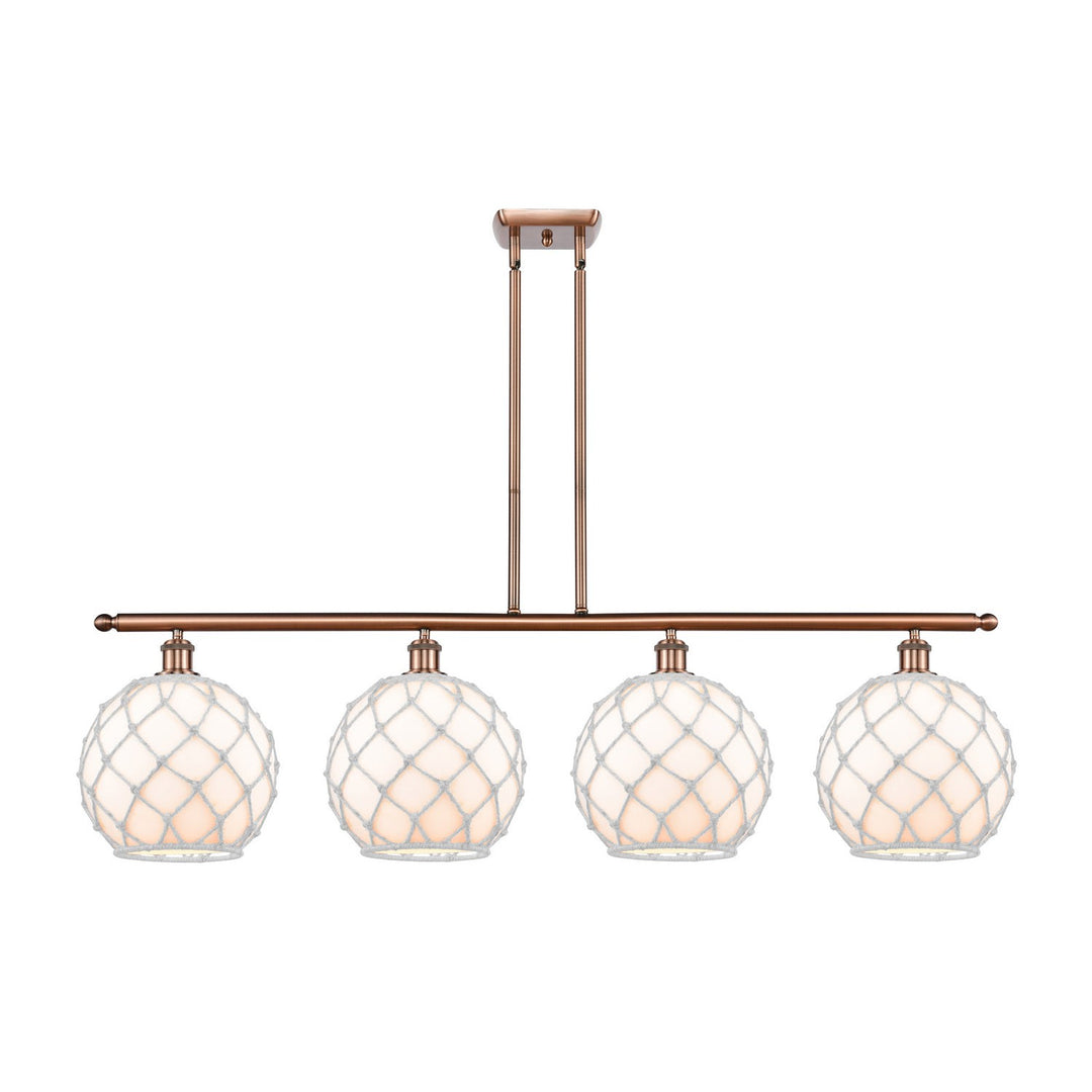 Innovations Ballston 516-4I-AC-G121-10RW-LED Pendant Light - Antique Copper