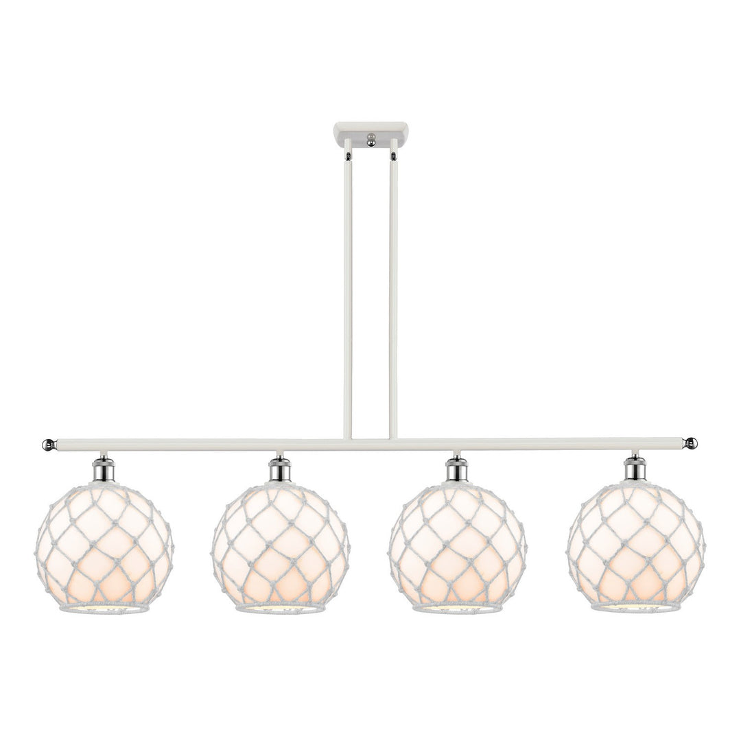 Innovations Ballston 516-4I-WPC-G121-10RW-LED Pendant Light - White and Polished Chrome