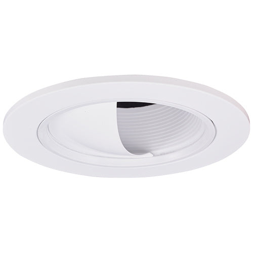 Elco Lighting EL2695W  Adjustable Wall Wash Scoop With Baffle Trim Recessed Light White