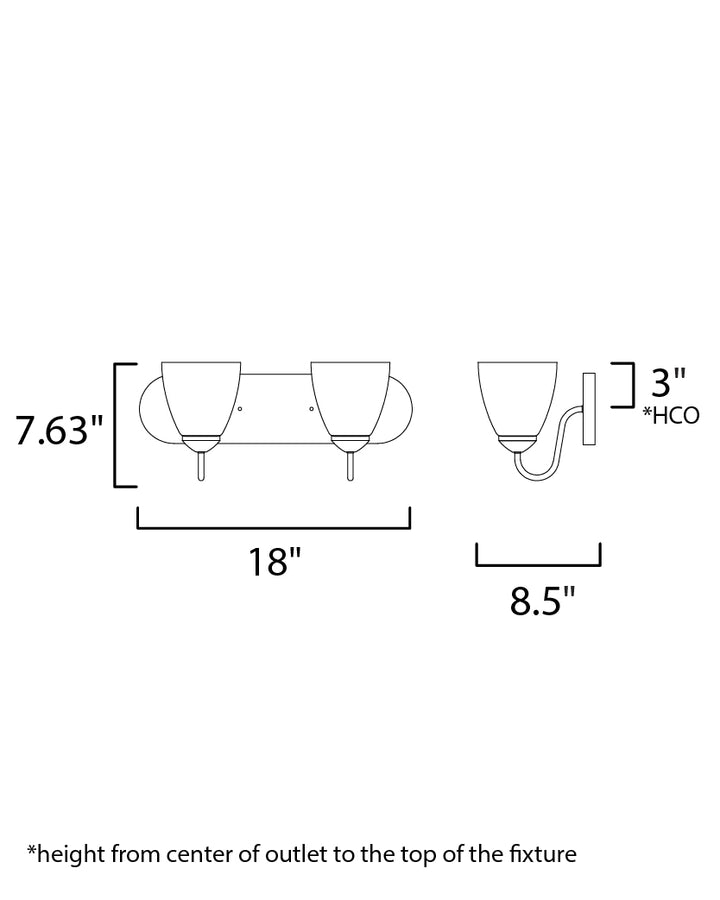 Maxim Axis 11382FTSN Bath Vanity Light 18 in. wide - Satin Nickel