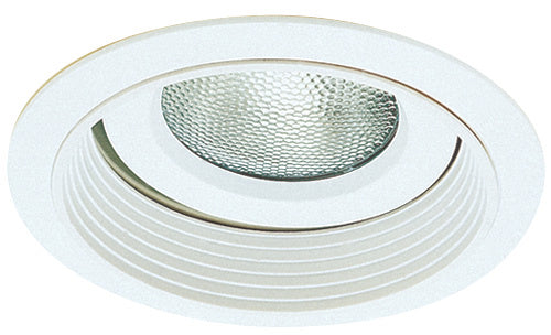 Elco Lighting EL376W  Adjustable Baffle With Gimbal Trim Recessed Light White