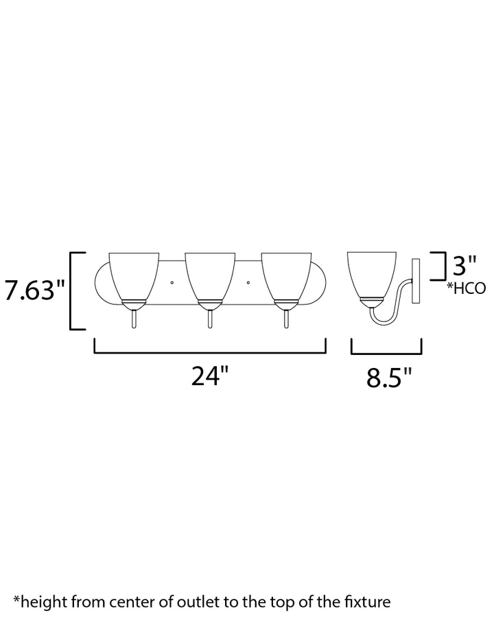 Maxim Axis 11383FTSN Bath Vanity Light 24 in. wide - Satin Nickel