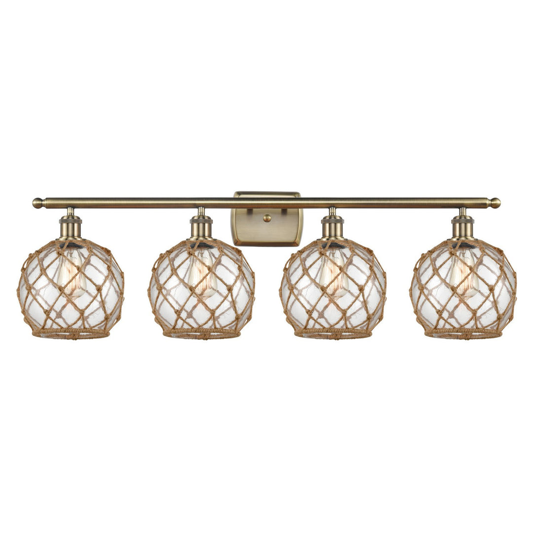Innovations Ballston 516-4W-AB-G122-8RB-LED Bath Vanity Light 36 in. wide - Antique Brass