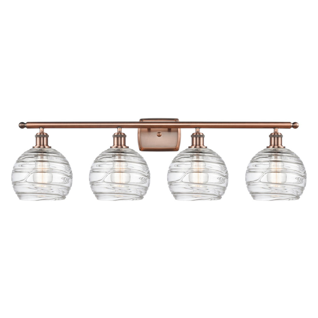 Innovations Ballston 516-4W-AC-G1213-8-LED Bath Vanity Light 36 in. wide - Antique Copper
