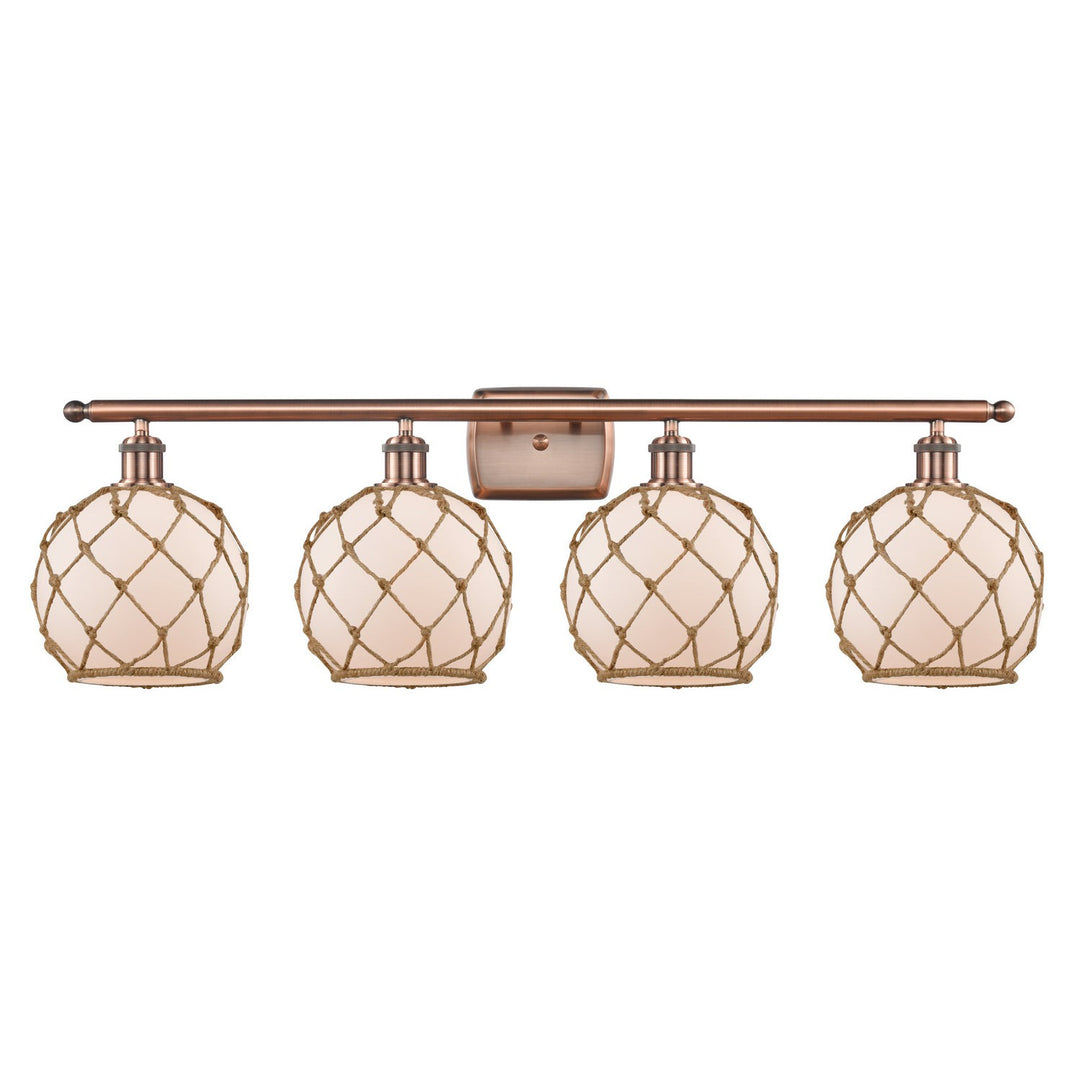 Innovations Ballston 516-4W-AC-G121-8RB Bath Vanity Light 36 in. wide - Antique Copper