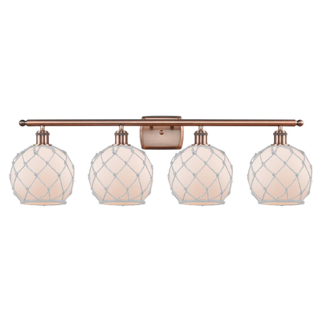 Innovations Ballston 516-4W-AC-G121-8RW Bath Vanity Light 36 in. wide - Antique Copper