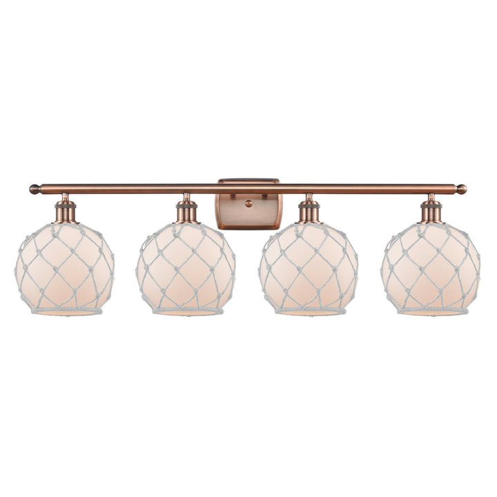 Innovations Ballston 516-4W-AC-G121-8RW-LED Bath Vanity Light 36 in. wide - Antique Copper