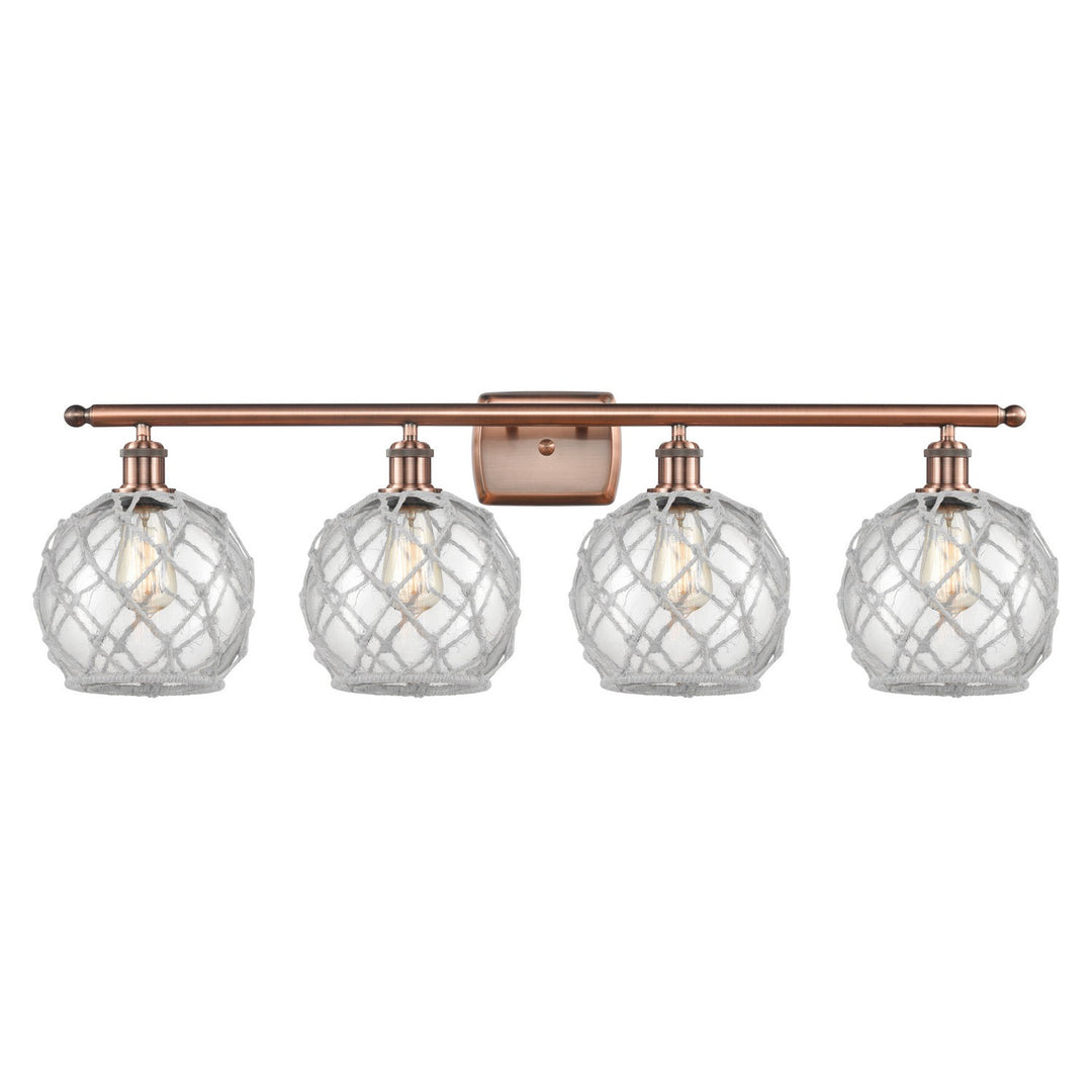 Innovations Ballston 516-4W-AC-G122-8RW Bath Vanity Light 36 in. wide - Antique Copper