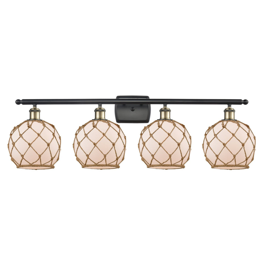 Innovations Ballston 516-4W-BAB-G121-8RB Bath Vanity Light 36 in. wide - Black Antique Brass