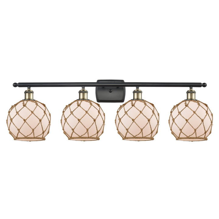 Innovations Ballston 516-4W-BAB-G121-8RB Bath Vanity Light 36 in. wide - Black Antique Brass
