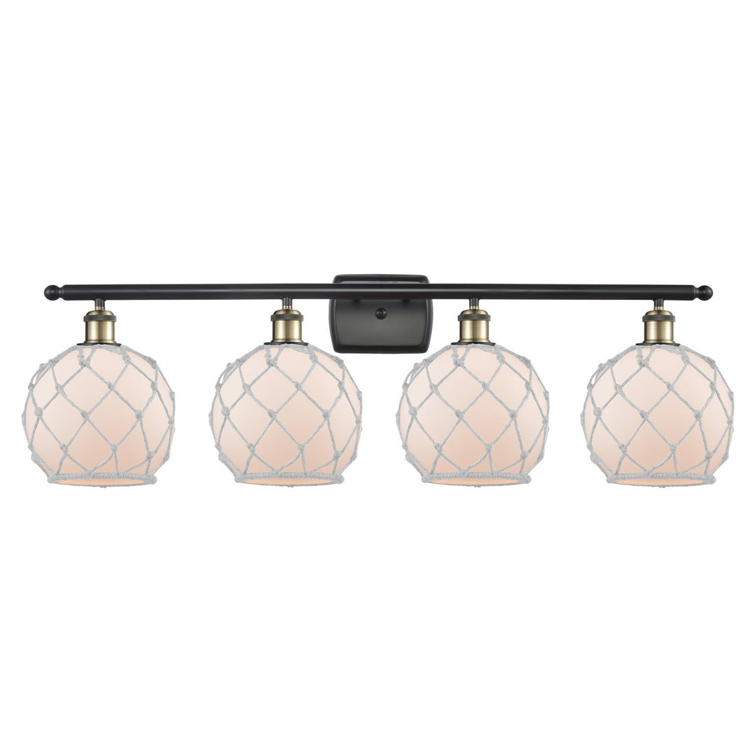 Innovations Ballston 516-4W-BAB-G121-8RW-LED Bath Vanity Light 36 in. wide - Black Antique Brass