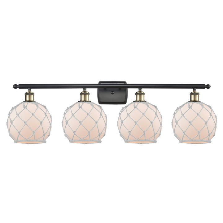 Innovations Ballston 516-4W-BAB-G121-8RW-LED Bath Vanity Light 36 in. wide - Black Antique Brass