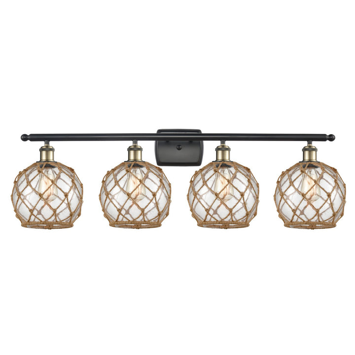 Innovations Ballston 516-4W-BAB-G122-8RB Bath Vanity Light 36 in. wide - Black Antique Brass