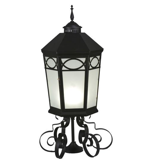 Meyda Tiffany Lighting 113855 Restored One Light Post Mount Outdoor Black