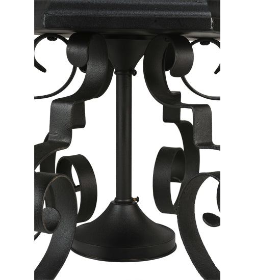 Meyda Tiffany Lighting 113855 Restored One Light Post Mount Outdoor Black