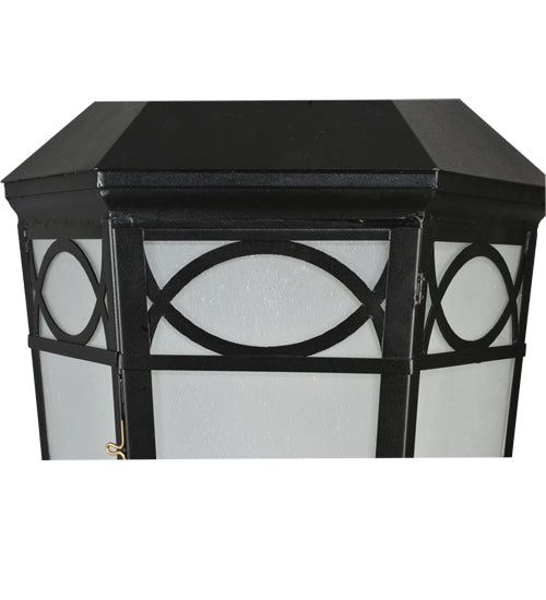 Meyda Tiffany Lighting 113855 Restored One Light Post Mount Outdoor Black