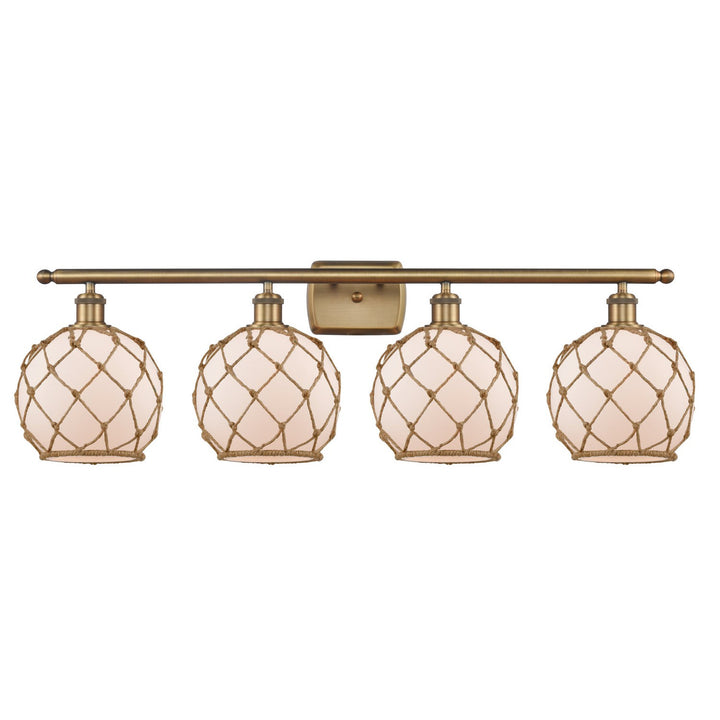 Innovations Ballston 516-4W-BB-G121-8RB-LED Bath Vanity Light 36 in. wide - Brushed Brass