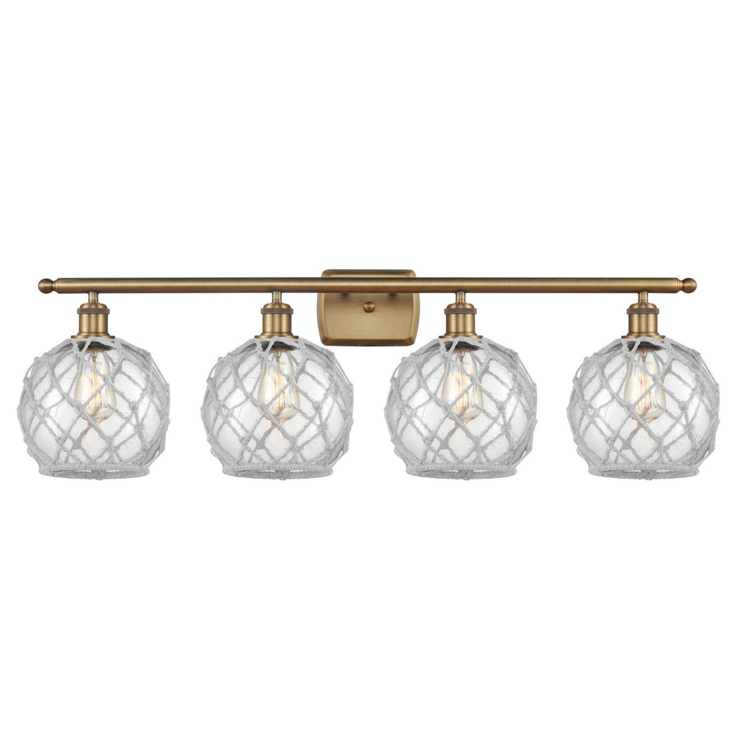 Innovations Ballston 516-4W-BB-G122-8RW-LED Bath Vanity Light 36 in. wide - Brushed Brass