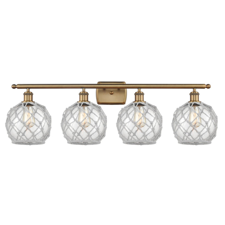 Innovations Ballston 516-4W-BB-G122-8RW-LED Bath Vanity Light 36 in. wide - Brushed Brass