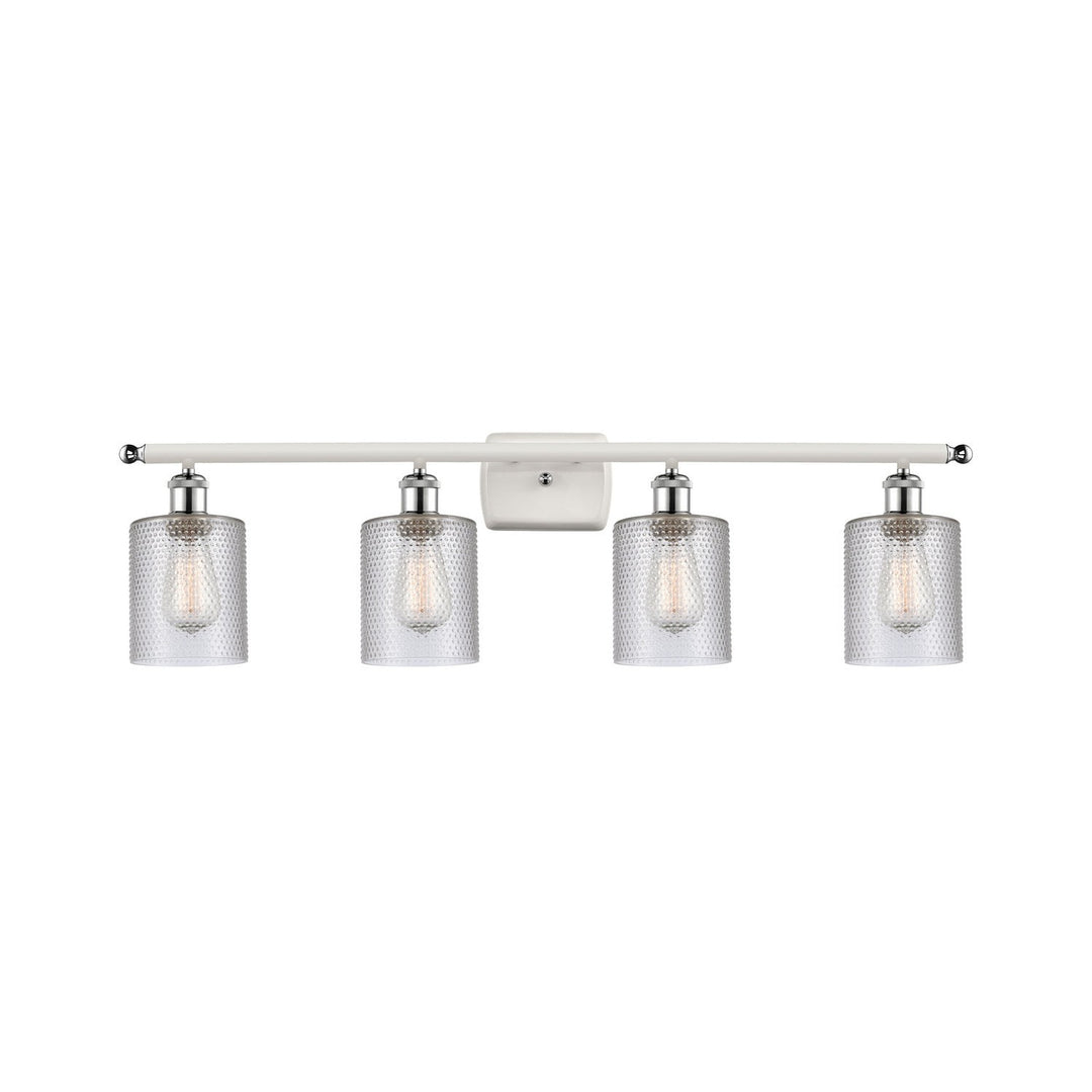 Innovations Ballston 516-4W-WPC-G112-LED Bath Vanity Light 36 in. wide - White and Polished Chrome