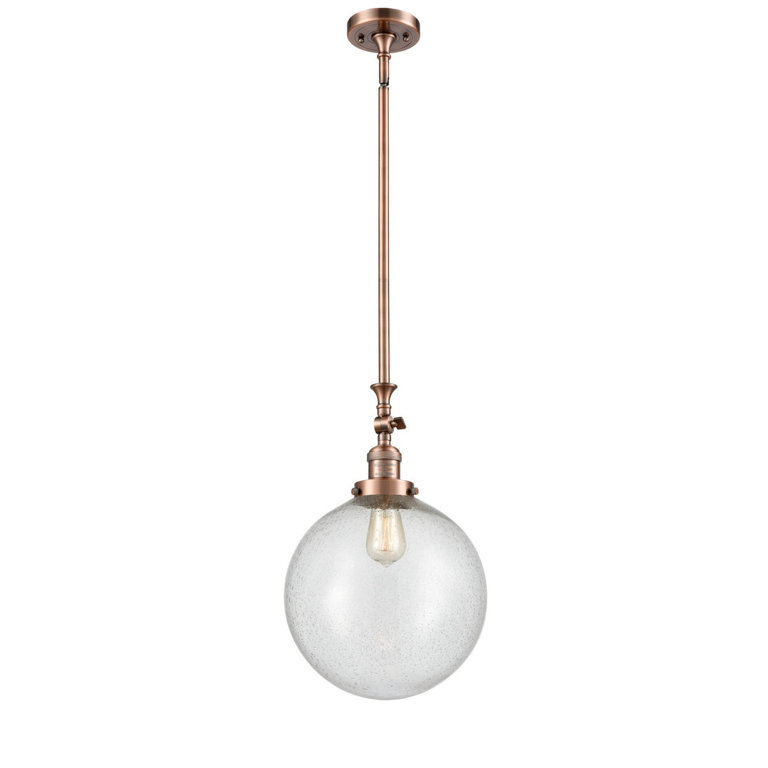 Innovations Franklin Restoration 206-AC-G204-12-LED Pendant Light - Antique Copper