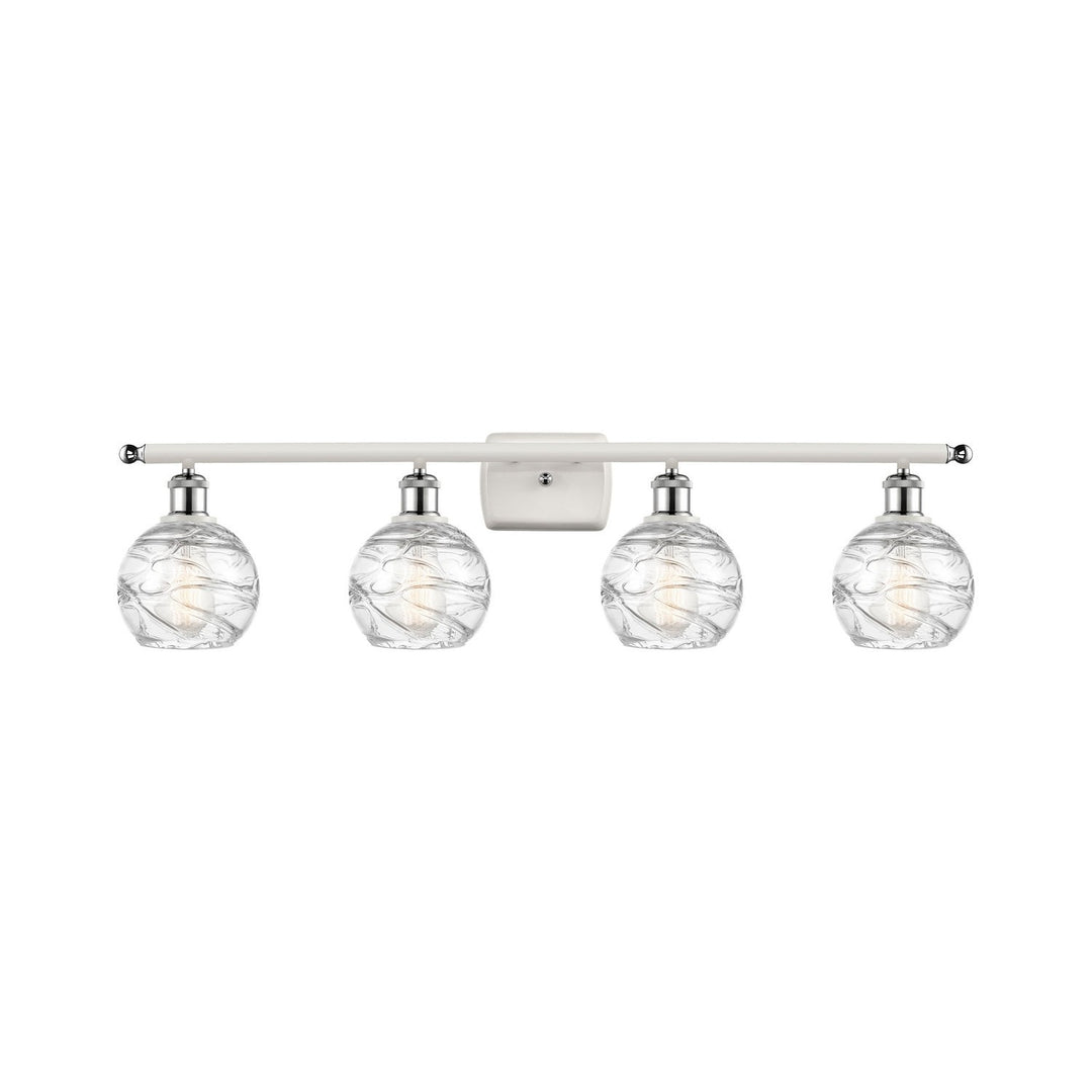 Innovations Ballston 516-4W-WPC-G1213-6-LED Bath Vanity Light 36 in. wide - White and Polished Chrome