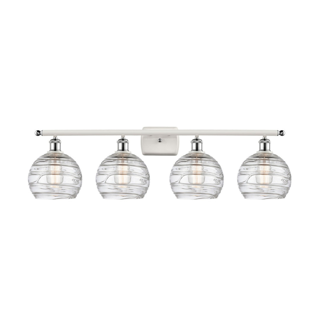 Innovations Ballston 516-4W-WPC-G1213-8-LED Bath Vanity Light 36 in. wide - White and Polished Chrome
