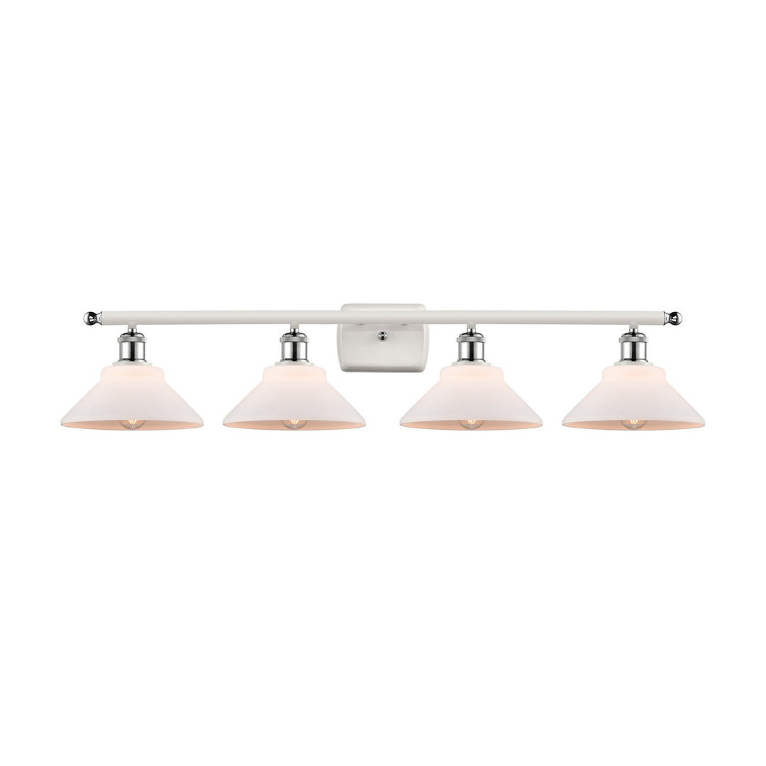 Innovations Ballston 516-4W-WPC-G131 Bath Vanity Light 36 in. wide - White and Polished Chrome