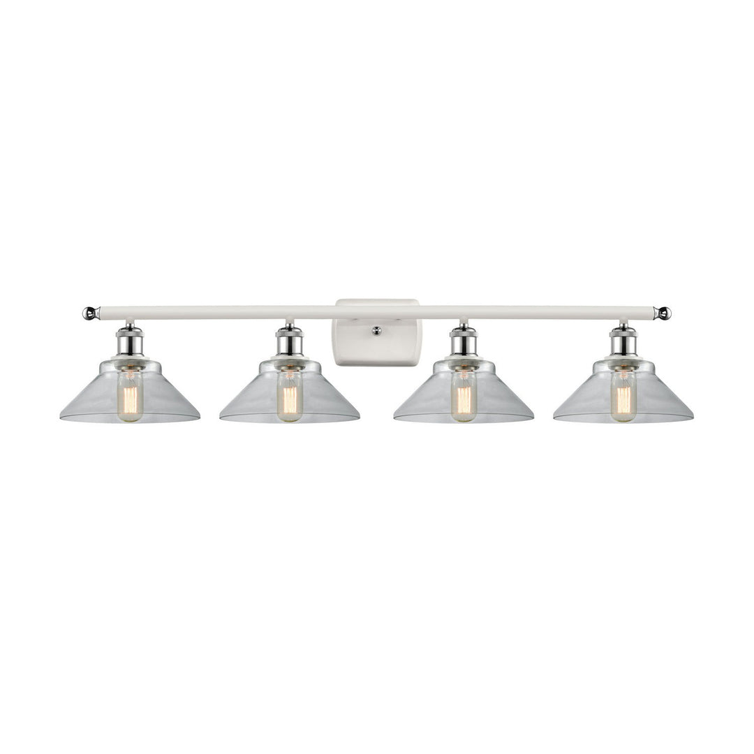 Innovations Ballston 516-4W-WPC-G132-LED Bath Vanity Light 36 in. wide - White and Polished Chrome