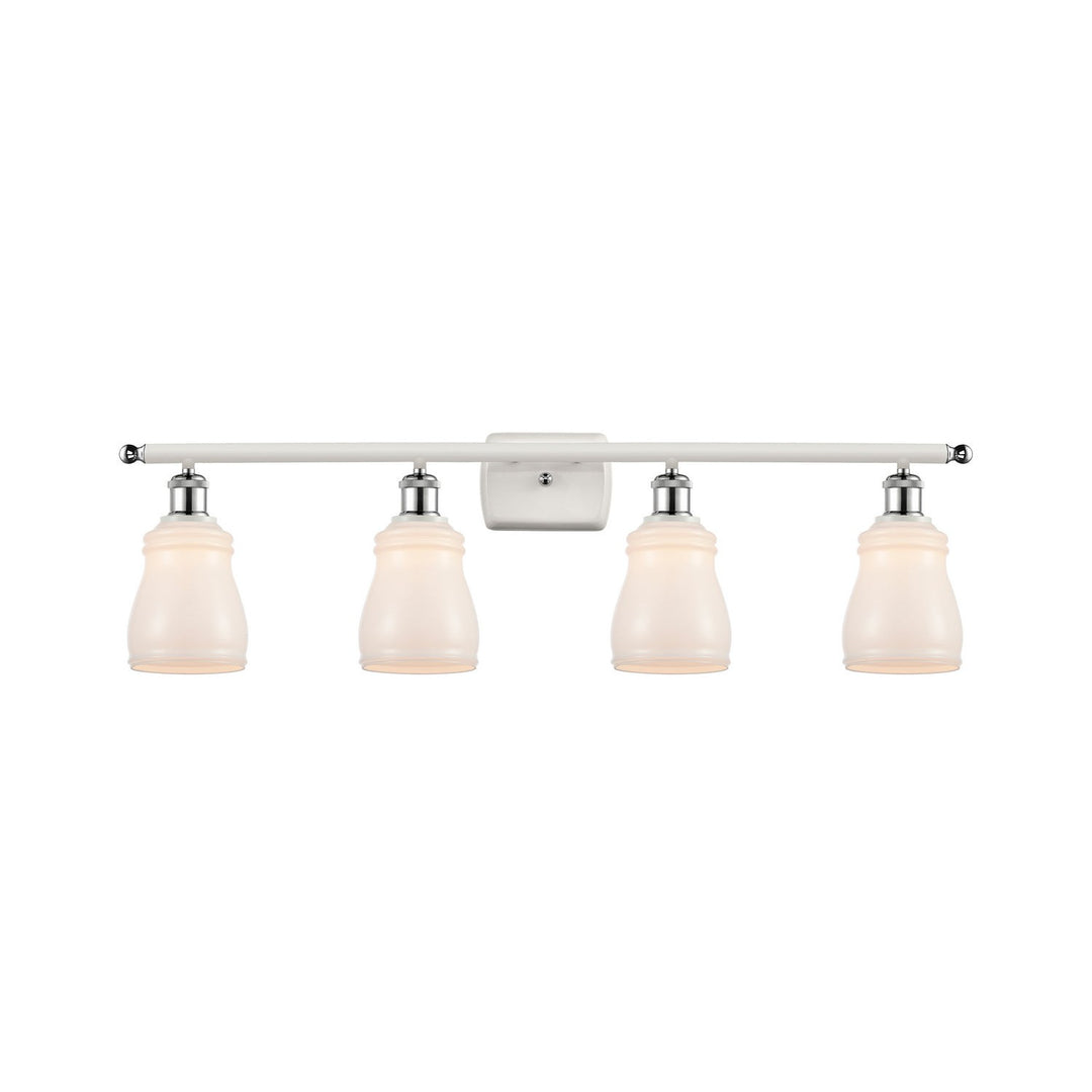 Innovations Ballston 516-4W-WPC-G391 Bath Vanity Light 36 in. wide - White and Polished Chrome