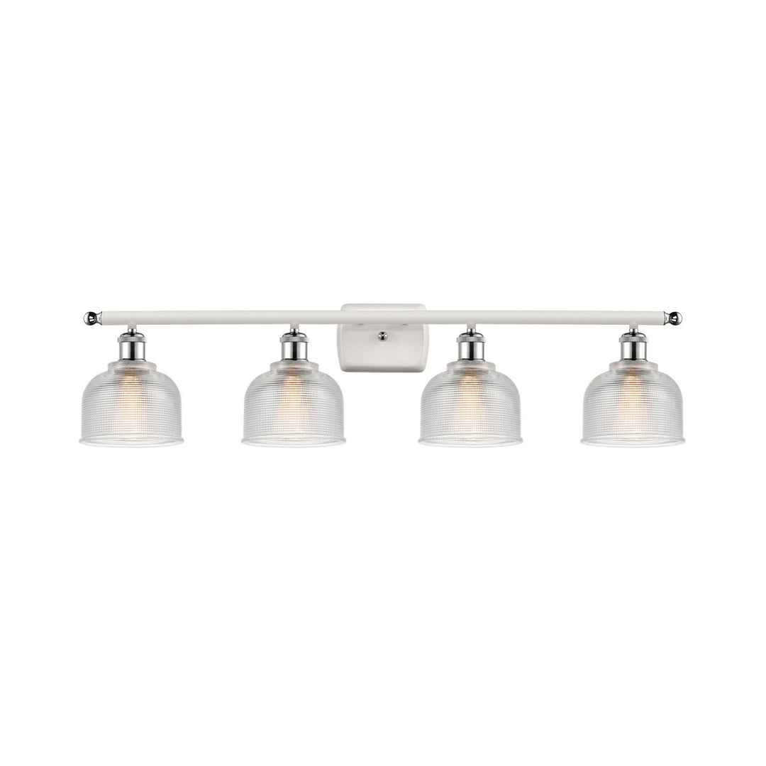 Innovations Ballston 516-4W-WPC-G412 Bath Vanity Light 36 in. wide - White and Polished Chrome