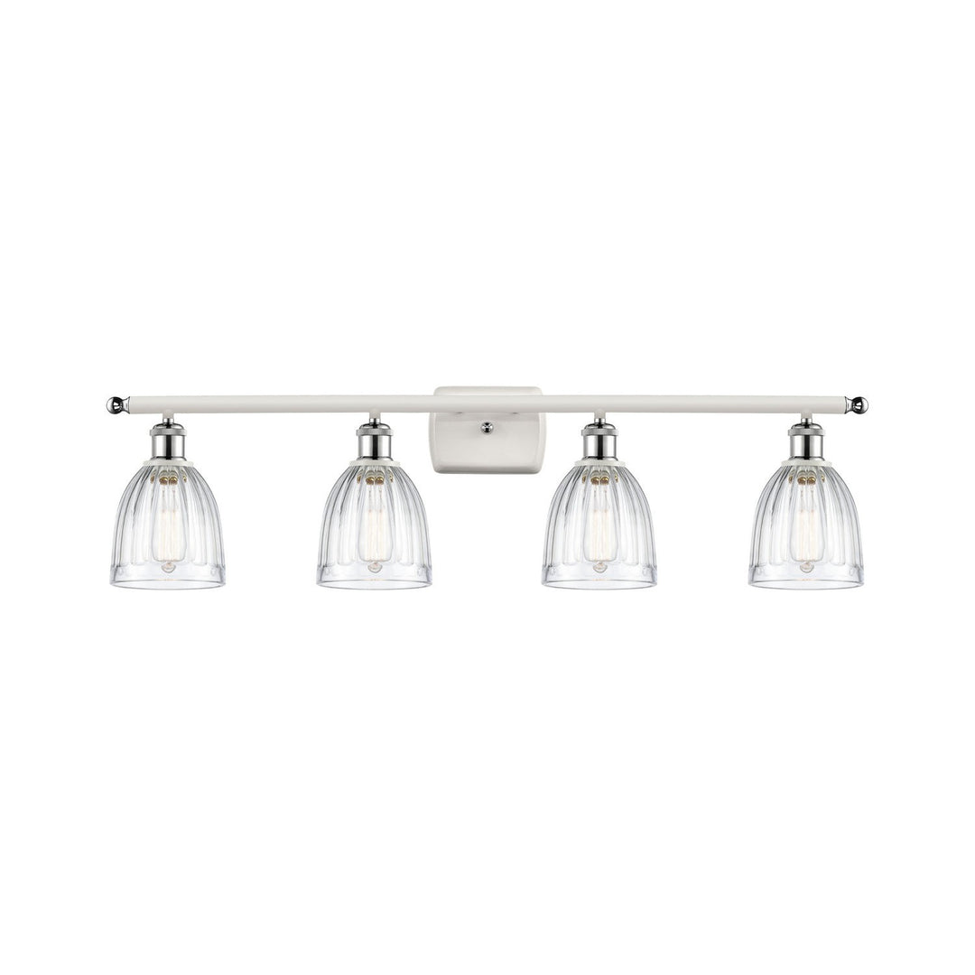 Innovations Ballston 516-4W-WPC-G442-LED Bath Vanity Light 36 in. wide - White and Polished Chrome